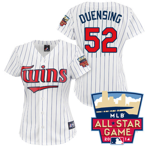Brian Duensing #52 mlb Jersey-Minnesota Twins Women's Authentic 2014 ALL Star Home White Cool Base Baseball Jersey